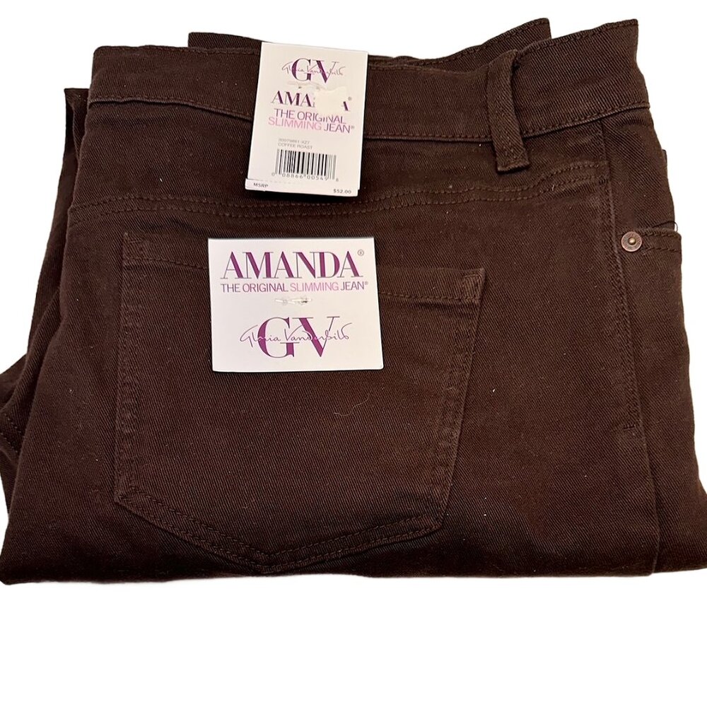 Gloria Vanderbilt AMANDA Slimming Jean | Size 18 | Coffee Roast
